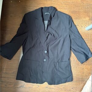 Universal Standard black two button blazer - fits 10/12/14
